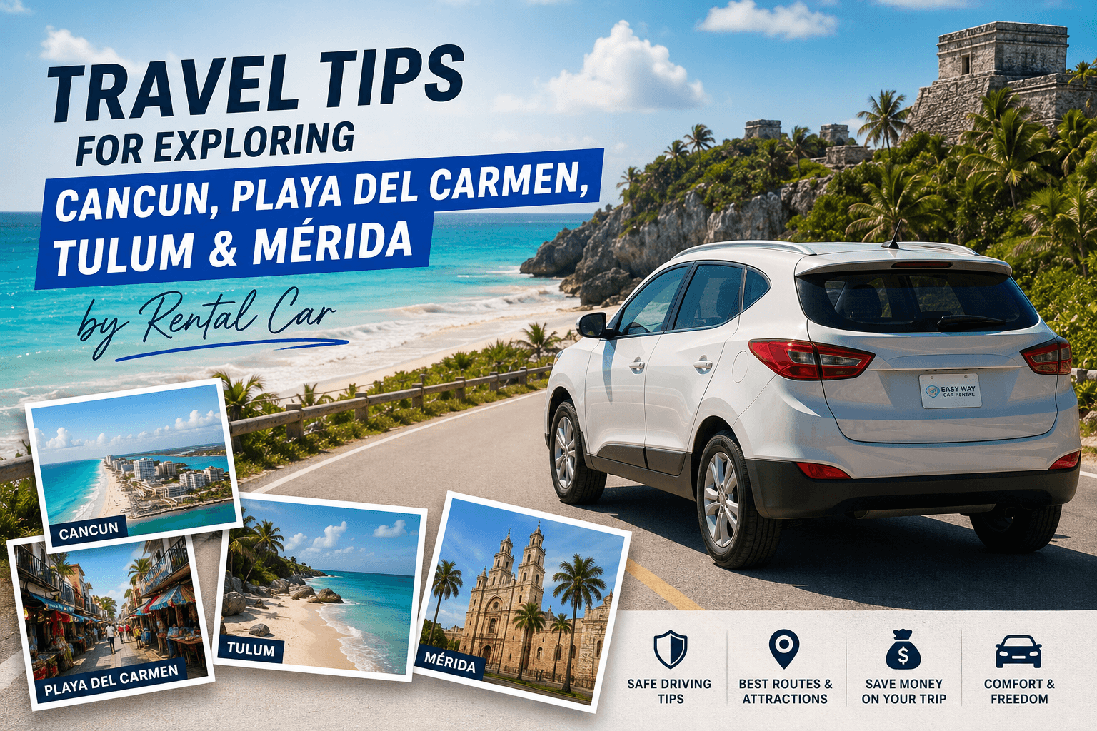 The Ultimate Travel Tips Guide for Exploring Cancun, Playa del Carmen, Tulum & Mérida by Rental Car